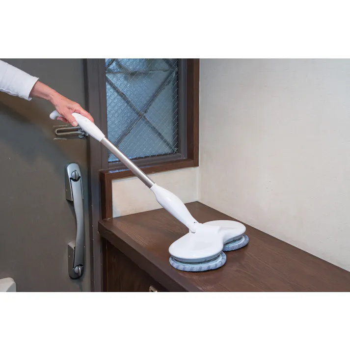 充電式くるくるツインモップ スピンマジック 8点セット 送料込み #flife-4589978101811