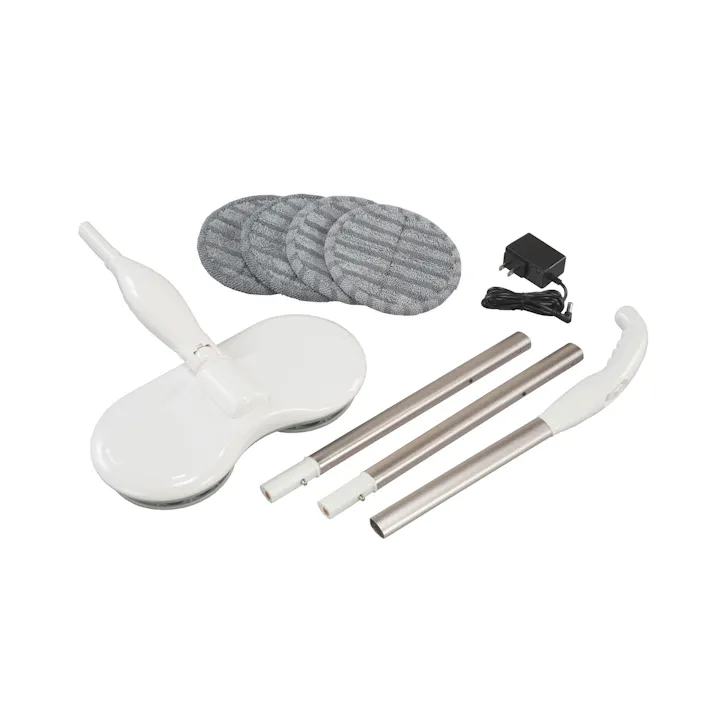 【予備バッテリー付き】充電式くるくるツインモップ スピンマジック 8点セット 送料込み #flife-4589978101828