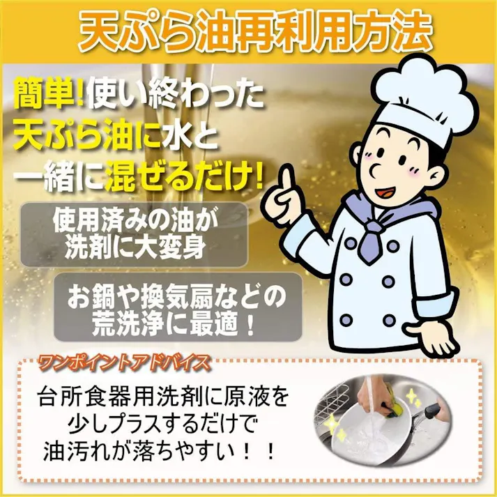 【捨てずに使う! 油コックさん お試しサイズ 100ml】 ちあふる 使用後の食用油を有効利用!園芸用の土づくりに!天ぷら油 廃油処理 オイル 使用済油 油汚れ 洗浄 家庭菜園 JAN:4968909059238