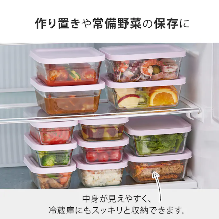 グラスロック イージーオープン スクエア 耐熱容器 ガラス容器 400ml Glasslock OCST-040E【保存容器 ガラス 耐久 冷蔵 冷凍 食品保存容器 四角 オーブン調理 電子レンジ対応 食洗機対応】 3個セット