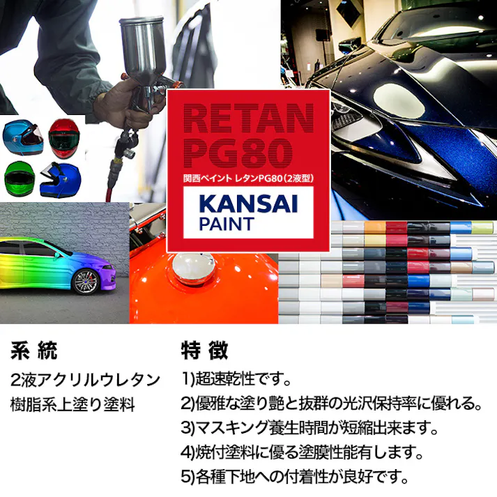関西ペイント PG80 原色 123 メタリックニューメークホワイト 7kgセット /2液 ウレタン 塗料
