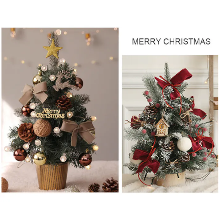 クリスマスツリー 卓上 45cm 60cm ミニツリー イルミネーション 卓上ツリー 松ぼっくり 北欧風 LEDライト付き キラキラ 雰囲気満々 組み立て簡単 クリスマスデコレーション インテリア 電池式 クリスマス パーティー おしゃれ プレゼント