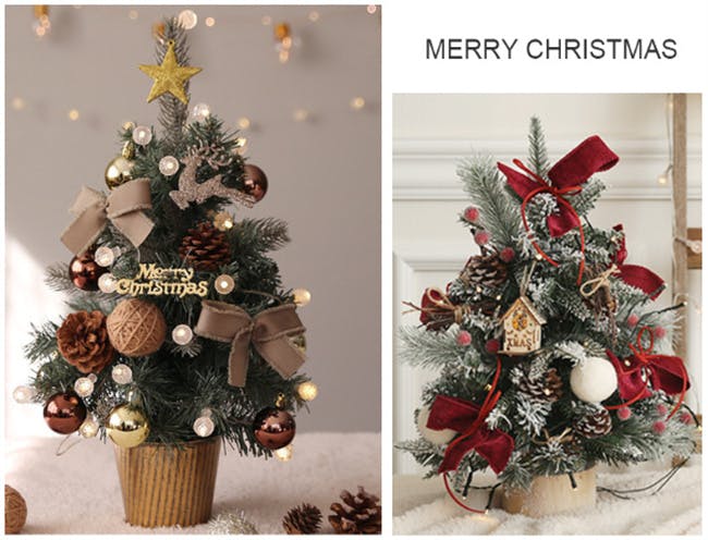 クリスマスツリー 卓上 45cm 60cm ミニツリー イルミネーション 卓上