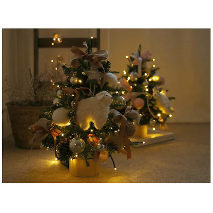 クリスマスツリー 卓上 45cm 60cm ミニツリー イルミネーション 卓上ツリー 松ぼっくり 北欧風 LEDライト付き キラキラ 雰囲気満々 組み立て簡単 クリスマスデコレーション インテリア 電池式 クリスマス パーティー おしゃれ プレゼント