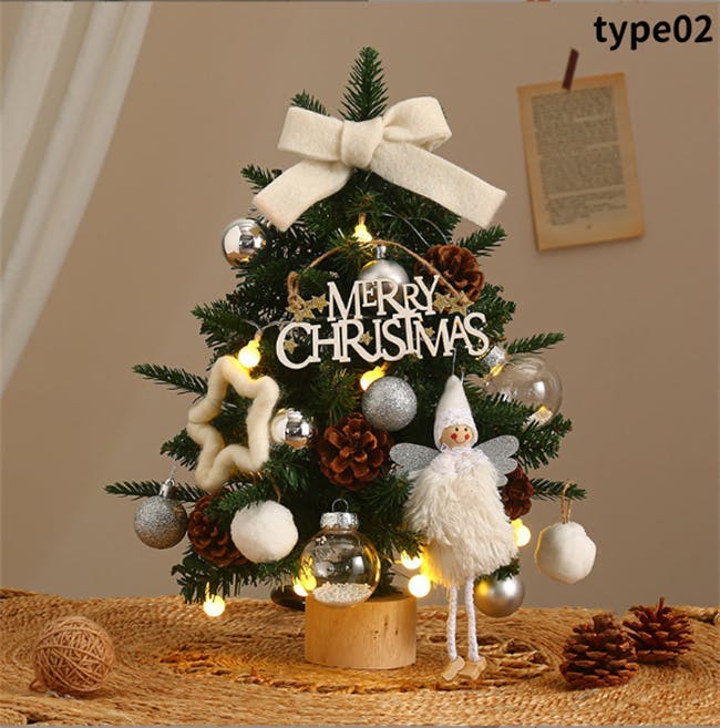 クリスマス装飾ランプ ミニツリー付き クリスマスツリー 卓上 45cm 60cm ミニツリー イルミネーション 卓上