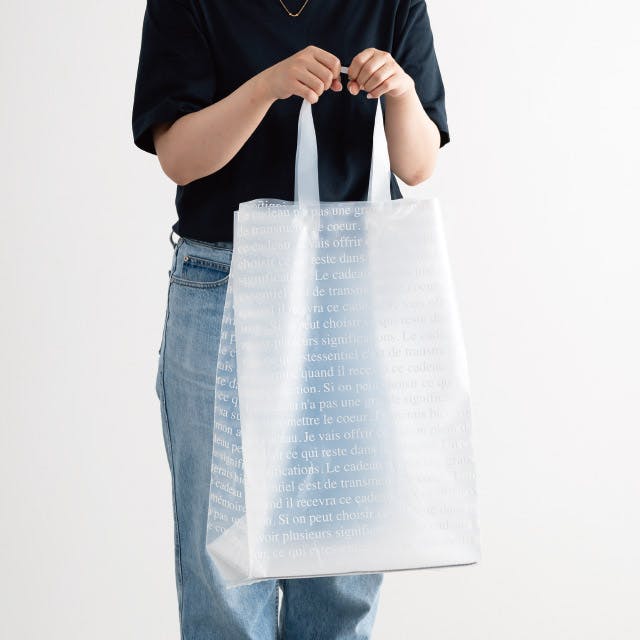 ヘッズ 袋－PE－ハンドル付 W350×D250×H550mm フレンチフロスト