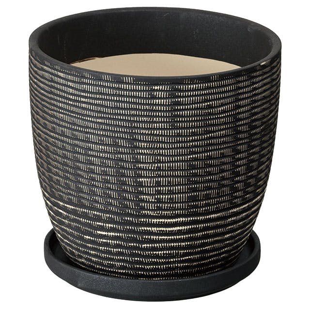 ヘッズ 雑貨－フラワーベース 直径195(155)×H180mm 受皿:直径170×H20mm ハンドメイドアートフラワーポット-39(1個) HEADS HNP-FPO39