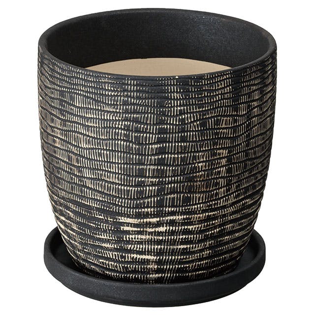 ヘッズ 雑貨－フラワーベース 直径155(110)×H150mm 受皿:直径145×H20mm ハンドメイドアートフラワーポット-40(1個) HEADS HNP-FPO40