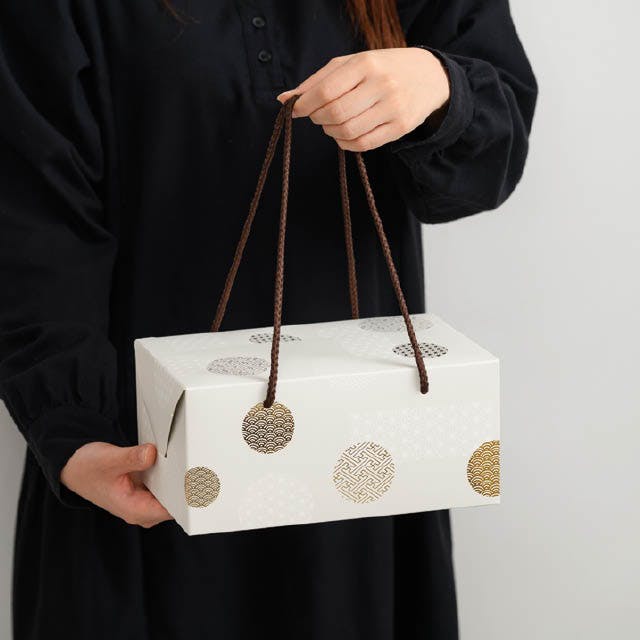 ヘッズ BOX－紙 W240×D160×H110mm 和模様ギフトボックスバッグ型-M