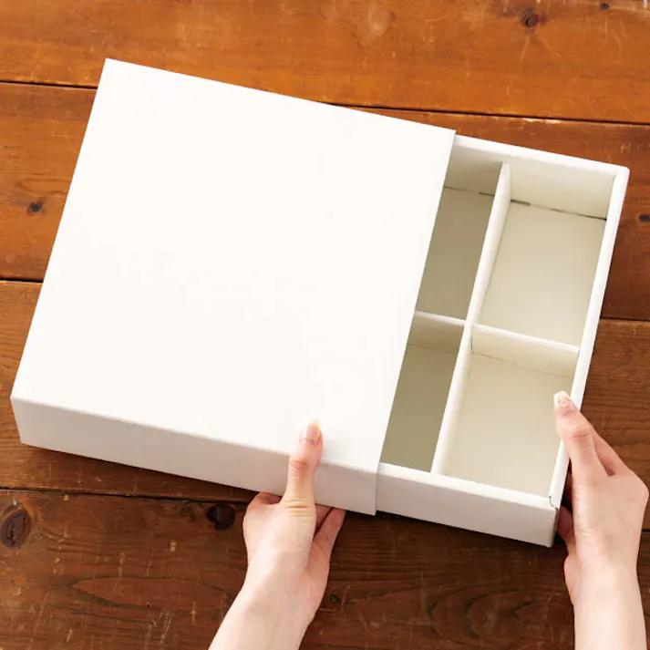 ヘッズ BOX-紙 W229×D239×H80mm 無地オフホワイトスリーブボックス-3(10枚) HEADS MOW-SB3