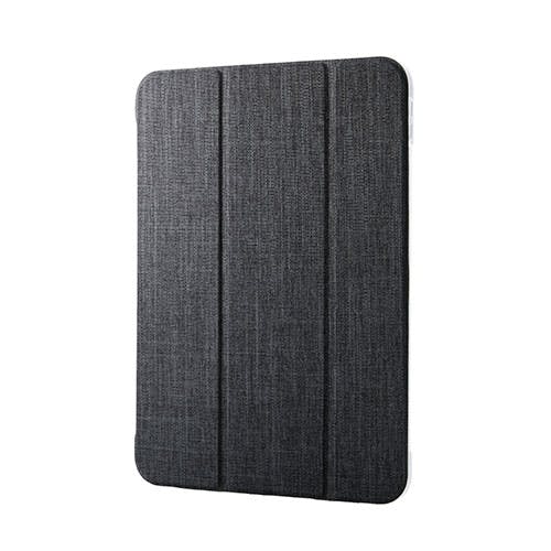 iPad(A16) フラップケース 薄型軽量 ファブリック 背面クリア ブラック ケース・ストラップ iPad(A16) フラップケース 薄型軽量 ファブリック 背面クリア ブラック ケース・ストラップ