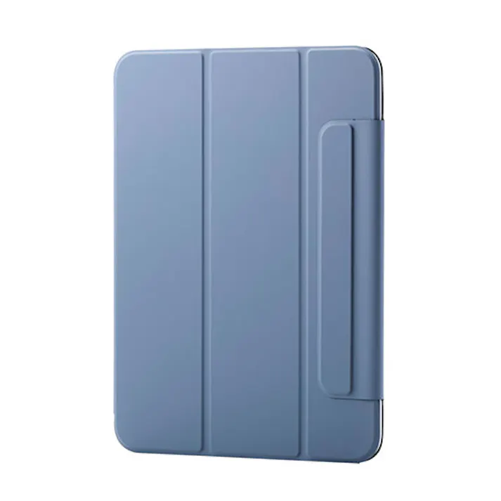 iPad ケース 11インチ ( A16 ) マグネット着脱フラップ ブルーグレー