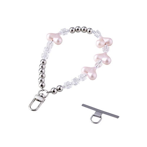 ハンドストラップビーズ ピンクのハートモチーフが愛らしさを引き立てる スマートフォンアクセサリ ハンドストラップビーズ ピンクのハートモチーフが愛らしさを引き立てる スマートフォンアクセサリ