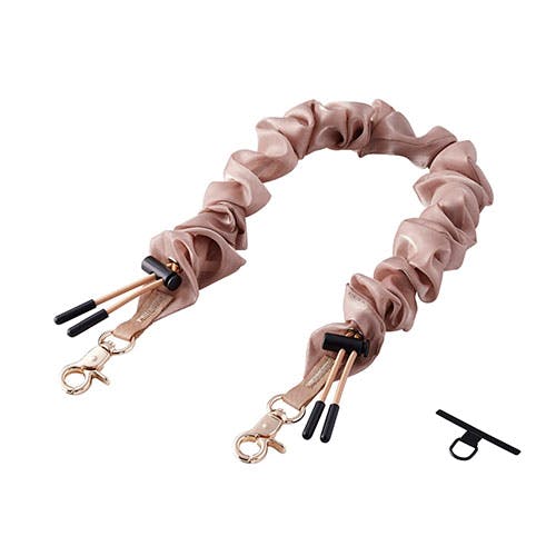 ハンドストラップシュシュ/上品 アクセサリー感覚 ミニマルデザイン 立体感 ブラウン スマートフォンアクセサリ ハンドストラップシュシュ/上品 アクセサリー感覚 ミニマルデザイン 立体感 ブラウン スマートフォンアクセサリ