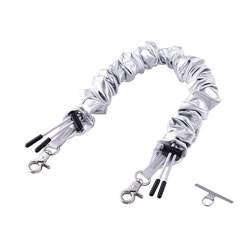 ハンドストラップシュシュ/カジュアル アクセサリー感覚 ミニマルデザイン 立体感 シルバー スマートフォンアクセサリ ハンドストラップシュシュ/カジュアル アクセサリー感覚 ミニマルデザイン 立体感 シルバー スマートフォンアクセサリ