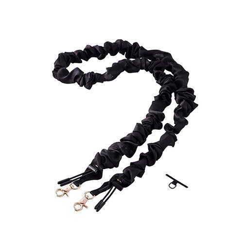 ショルダーストラップシュシュ/上品 くしゅくしゅとした立体感 シンプルながら存在感 ブラック スマートフォンアクセサリ ショルダーストラップシュシュ/上品 くしゅくしゅとした立体感 シンプルながら存在感 ブラック スマートフォンアクセサリ