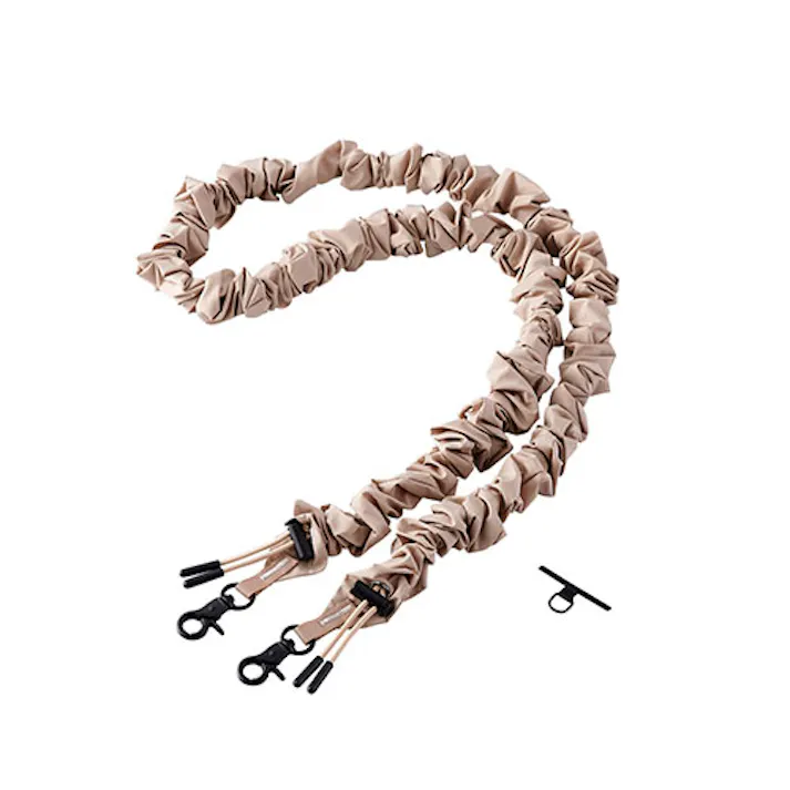 ショルダーストラップシュシュ/カジュアル くしゅくしゅとした立体感 シンプルながら存在感 ベージュ