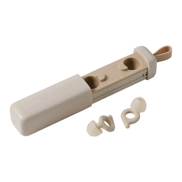 耳栓 睡眠用 遮音性 薄型 横向キ寝 快眠 イビキ対策 水洗イ可 ベージュ