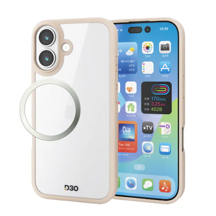 iPhone 17 ケース ハイブリッド D3O(R) 超衝撃保護 茶