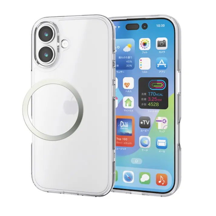 iPhone 17 ケース ハイブリッド 衝撃吸収 背面マット シルキー透明
