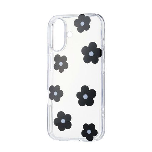iPhone 17 ケース ソフト 衝撃吸収 花柄デザイン 黒 ケース・ストラップ iPhone 17 ケース ソフト 衝撃吸収 花柄デザイン 黒 ケース・ストラップ