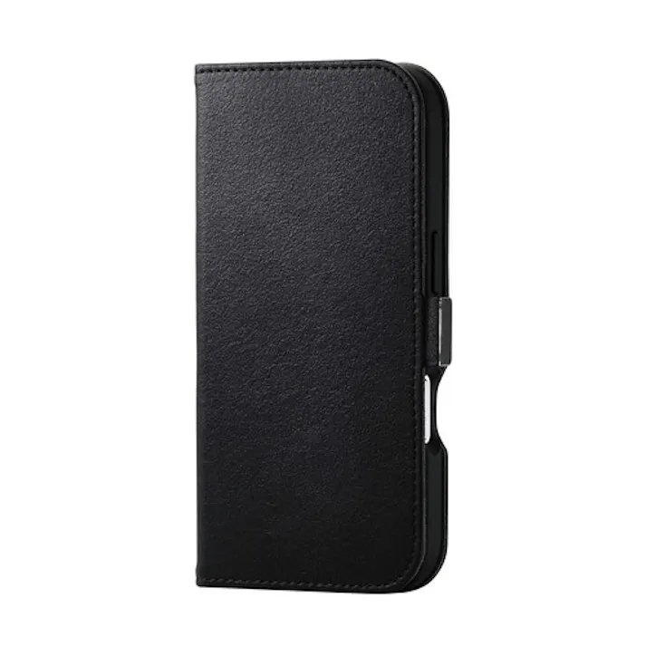 iPhone 17 ケース 手帳型 マグネット 衝撃吸収 ウルトラスエード 黒