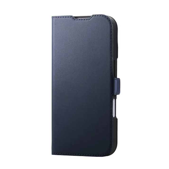 iPhone 17 ケース レザー 手帳型 マグネット 衝撃吸収 スタンド機能付 紺色