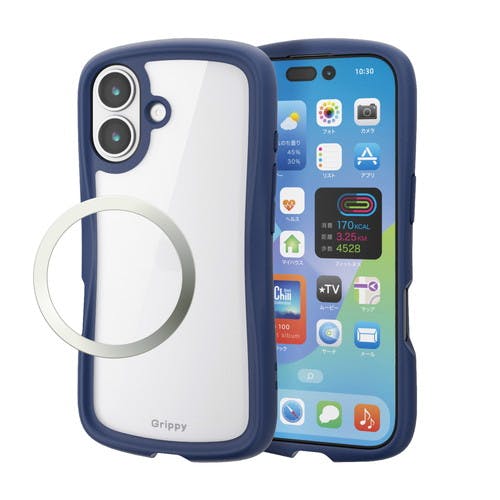 iPhone 17 ケース ハイブリッド 衝撃吸収 Grippy 紺色 ケース・ストラップ iPhone 17 ケース ハイブリッド 衝撃吸収 Grippy 紺色 ケース・ストラップ