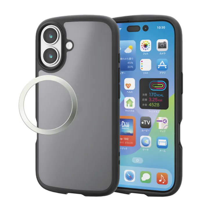 iPhone 17 ケース ハイブリッド 衝撃吸収 軽量 薄型 マット黒