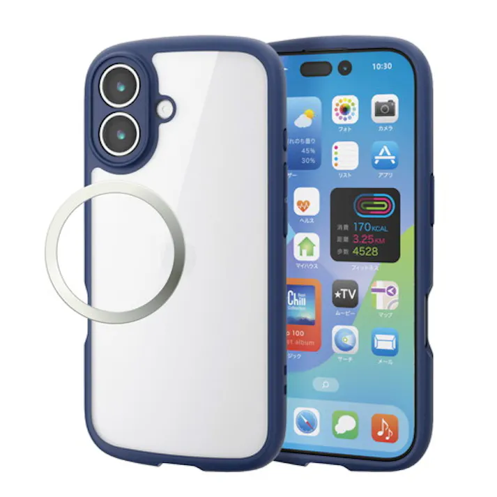 iPhone 17 ケース ハイブリッド 衝撃吸収 軽量 薄型 極限保護 紺色