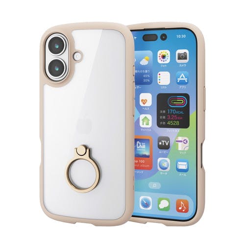 iPhone 17 ケース ハイブリッド 衝撃吸収 軽量 薄型 リング付 茶 ケース・ストラップ iPhone 17 ケース ハイブリッド 衝撃吸収 軽量 薄型 リング付 茶 ケース・ストラップ