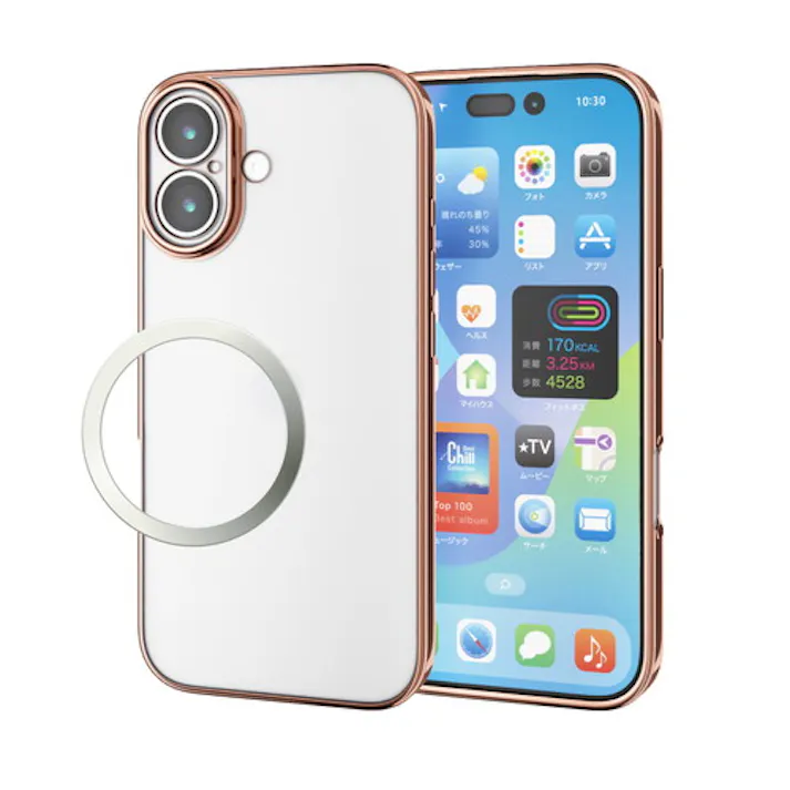 iPhone 17 ケース ソフト 極限保護 メタリックブラウン