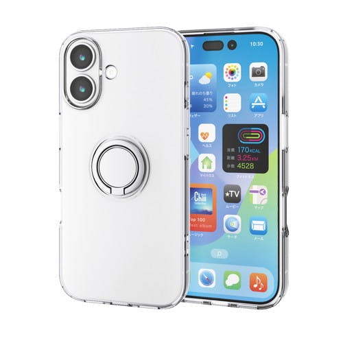 iPhone 17 ケース ソフト 薄型 リング付キ スタンド機能 透明 ケース・ストラップ iPhone 17 ケース ソフト 薄型 リング付キ スタンド機能 透明 ケース・ストラップ