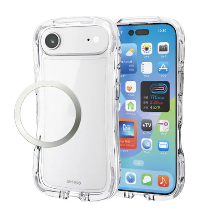 iPhone Air ケース ハイブリッド 衝撃吸収 Grippy 透明