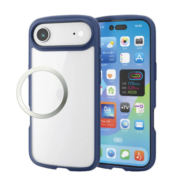 iPhone Air ケース ハイブリッド 衝撃吸収 軽量 薄型 紺色
