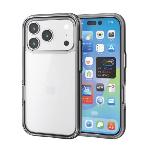 iPhone 17 Pro ケース ハイブリッド 衝撃吸収 軽量 AirShock 黒 ケース・ストラップ iPhone 17 Pro ケース ハイブリッド 衝撃吸収 軽量 AirShock 黒 ケース・ストラップ