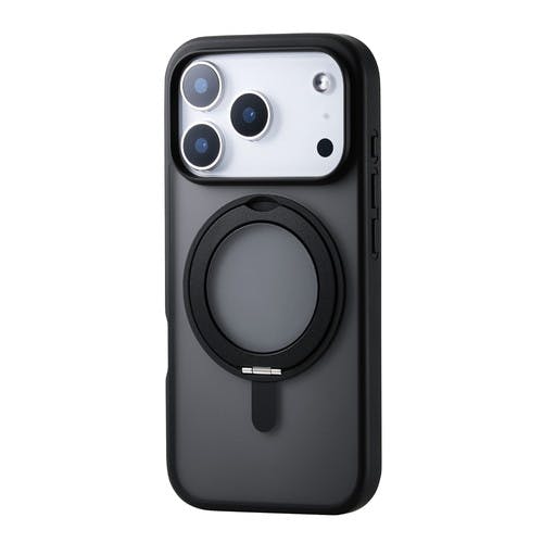 iPhone 17 Pro ケース ハイブリッド MAGKEEP 360度回転スタンド付 黒 ケース・ストラップ iPhone 17 Pro ケース ハイブリッド MAGKEEP 360度回転スタンド付 黒 ケース・ストラップ