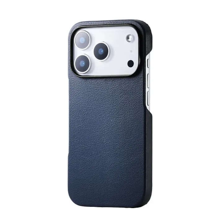 iPhone 17 Pro ケース ソフトレザー 超軽量 薄型 紺色