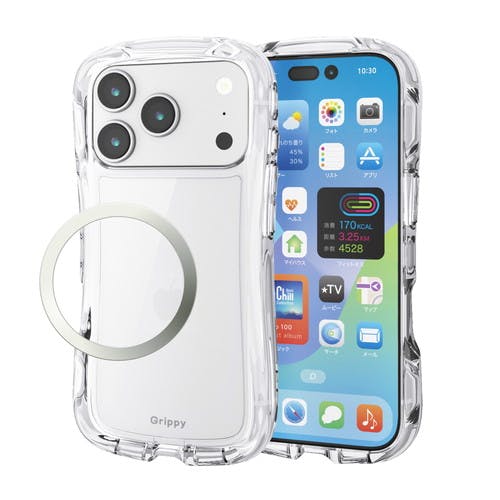 iPhone 17 Pro ケース ハイブリッド 衝撃吸収 Grippy 透明 ケース・ストラップ iPhone 17 Pro ケース ハイブリッド 衝撃吸収 Grippy 透明 ケース・ストラップ