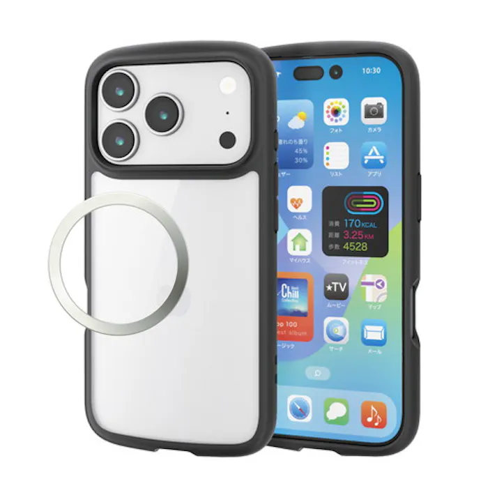 iPhone 17 Pro ケース ハイブリッド 衝撃吸収 軽量 薄型 黒