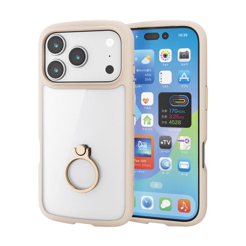 iPhone 17 Pro ケース ハイブリッド 衝撃吸収 軽量 薄型 リング付 茶 ケース・ストラップ iPhone 17 Pro ケース ハイブリッド 衝撃吸収 軽量 薄型 リング付 茶 ケース・ストラップ