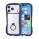 iPhone 17 Pro ケース ハイブリッド 衝撃吸収 リング付 Grippy 紺色