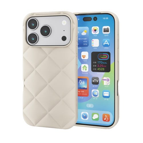 iPhone 17 Pro ケース ソフト 衝撃吸収 キルティング風デザイン 茶 ケース・ストラップ iPhone 17 Pro ケース ソフト 衝撃吸収 キルティング風デザイン 茶 ケース・ストラップ