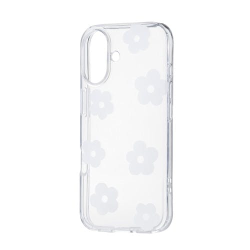 iPhone 17 ケース ソフト 衝撃吸収 花柄デザイン 白 ケース・ストラップ iPhone 17 ケース ソフト 衝撃吸収 花柄デザイン 白 ケース・ストラップ