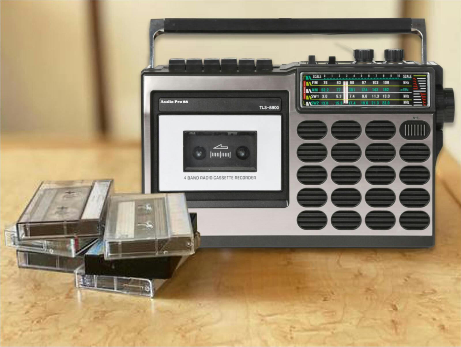 昭和の想いでラジカセ 送料込み ＃flife-4582442733273 | カーテン