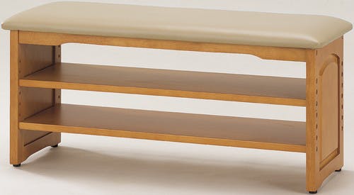 木製収納付き玄関ベンチ 90cm幅 ガタつき防止付き 送料込み ＃flife-4589978088563 間仕切り・パーテーション