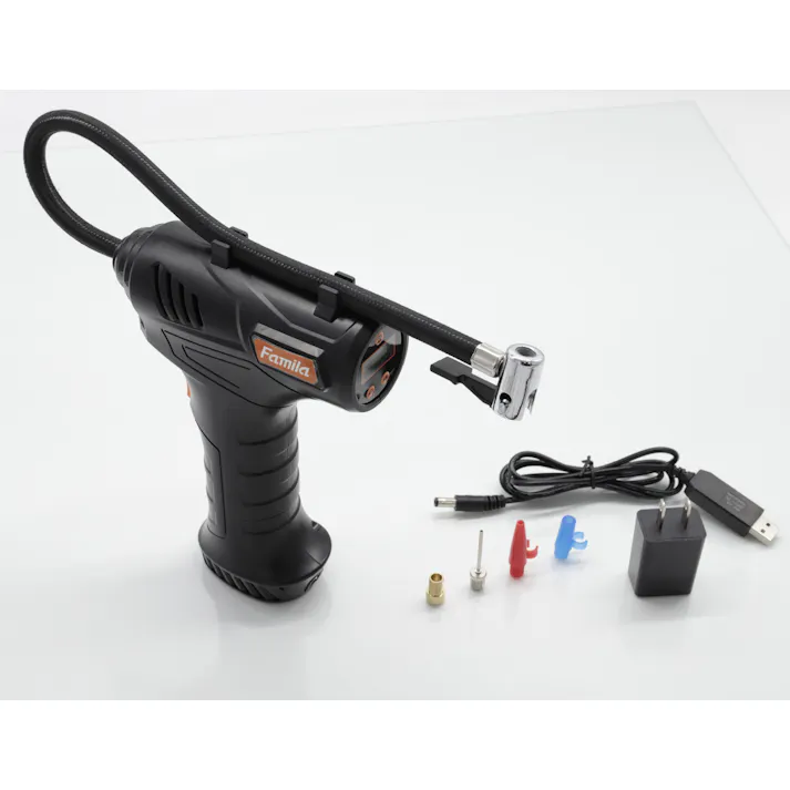 充電式コードレス電動エアーコンプレッサー ACアダプター付き 送料込み #flife-4589978099859