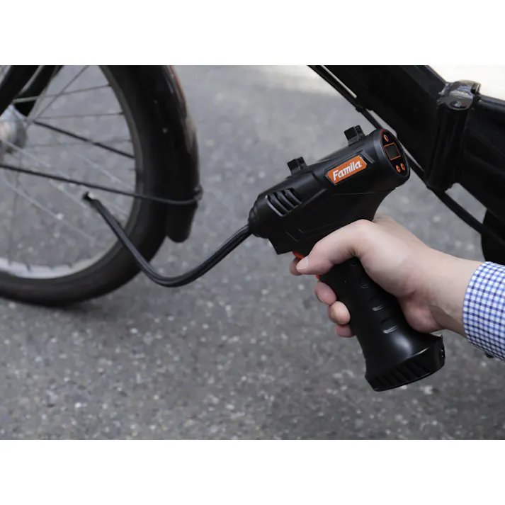 充電式コードレス電動エアーコンプレッサー ACアダプター付き 送料込み #flife-4589978099859