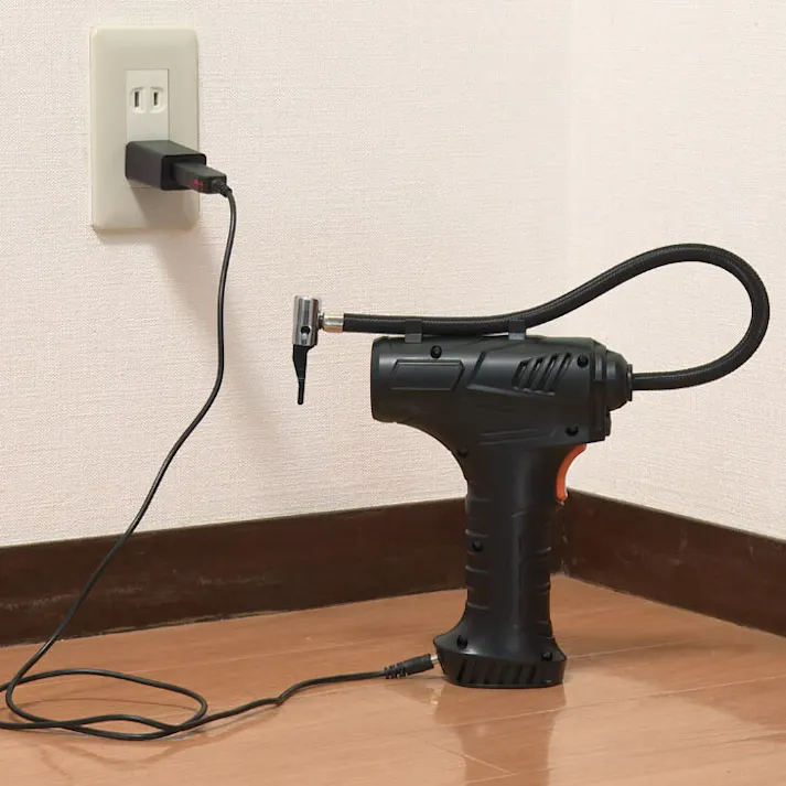 充電式コードレス電動エアーコンプレッサー ACアダプター付き 送料込み #flife-4589978099859