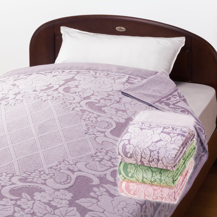 今治産ジャカード織タオルケット3色組 送料込み ＃flife-4589978832432